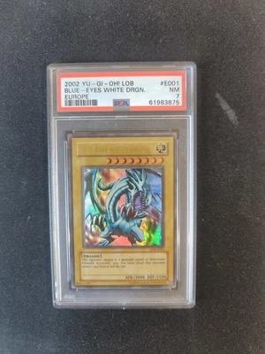 YU-GI-OH! Blue-eyes white dragon LOB-E001 Ultra Rare | PSA 7 NEAR MINT ENG EUROP