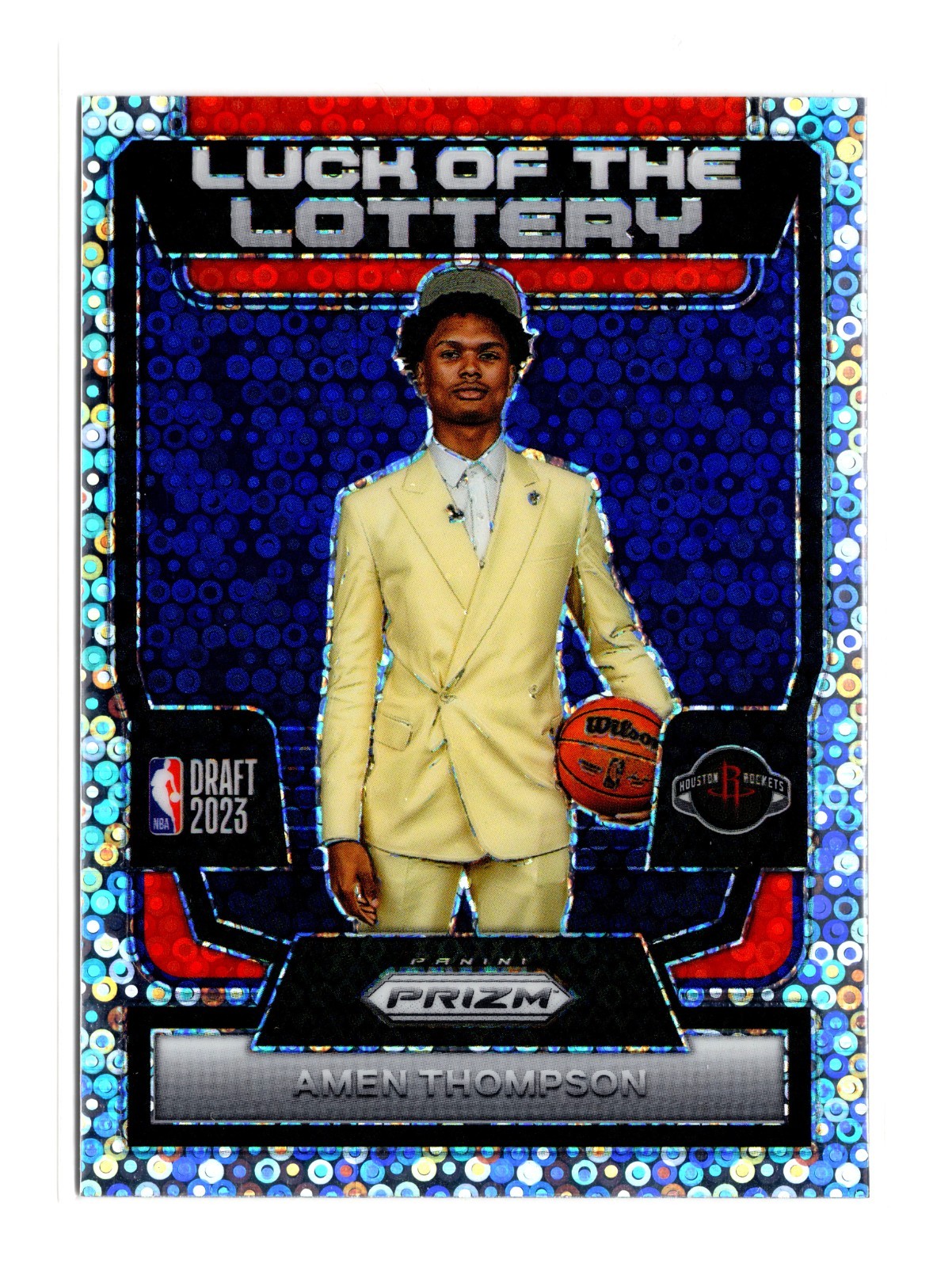 2023-24 Panini Prizm Luck of the Lottery Fast Break Prizm #12 Amen Thompson RC