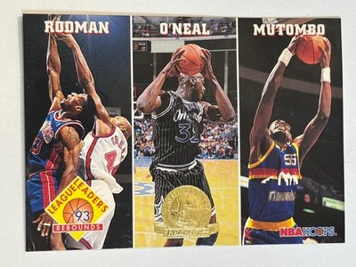 1993-94 SkyBox Hoops Basketball Gold Base #284 Shaquille O'NEAL, RODMAN, MUTOMBO