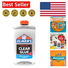 Elmer's 32oz Clear Liquid School Glue - Washable  Non-Toxic, Perfect for Slime