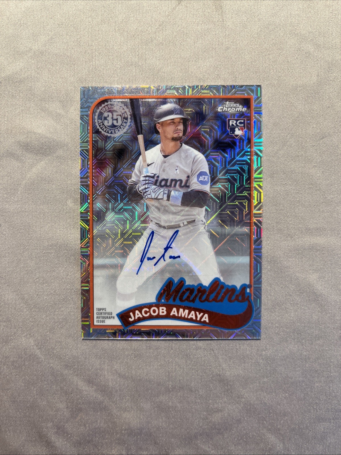 2024 Topps Series 2 - 1989 Topps Chrome Silver Pack Mojo Autographs Jacob Amaya