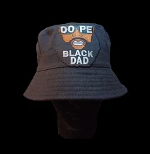 Decorated Dope Black Dad Bucket Hat In Black