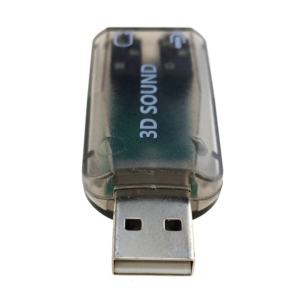 USB Audio Adapter 5.1 Stereo Sound Card 3.5mm Headphone Speaker Output Mic Input - Image 4 of 4