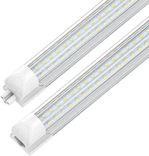 2 Pack Led Shop Lights 4FT 50W 7500LM 6500K T8 LED Garage Light Tube Fixture ETL