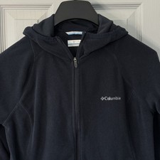 Columbia Omni-Wick Navy Blue Long Full-Zip Hooded Sweatshirt - Women's Medium