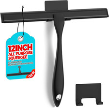 12-Inch All-Purpose Shower Squeegee for Doors Tile Walls Bathroom Window Glass