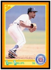 1990 Score Rookie & Traded Tony Phillips Card Detroit Tigers #14T. rookie card picture