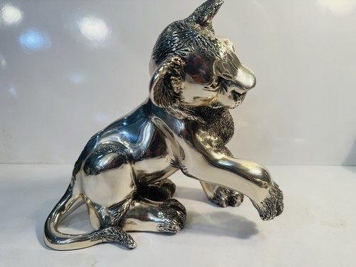 SET OF ALL 3 D’Argenta Mexico Silver Plated Lion Cubs Excellent Retail $3,072 - Picture 5 of 18