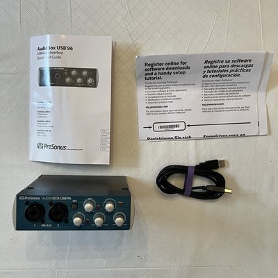 PreSonus AudioBox USB 96 Audio Interface w/ Cord and Manual Excellent Condition