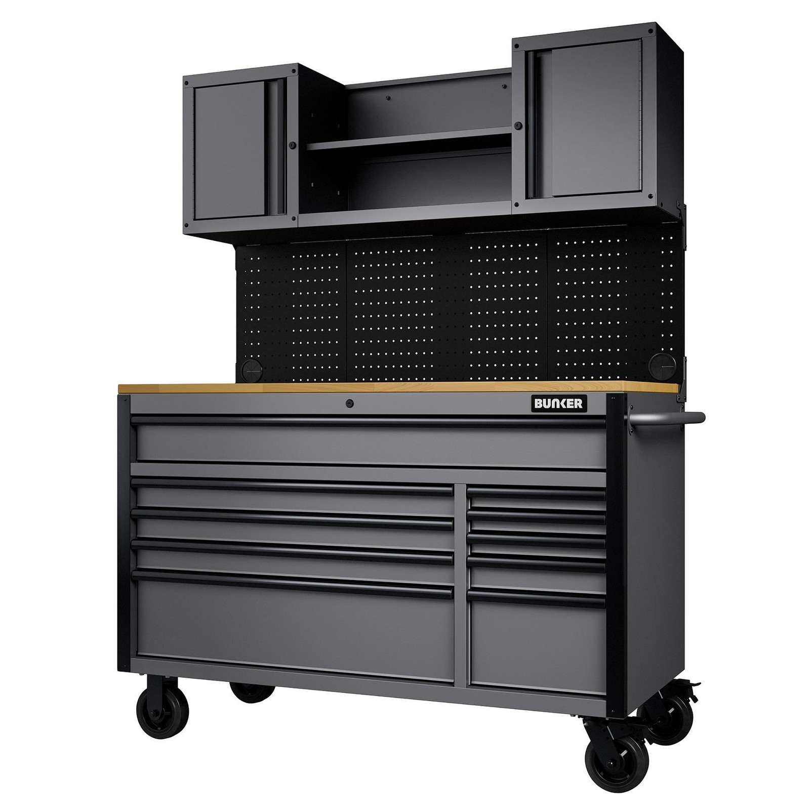 Draper 56""10 Drawer Workstation Sgrey B100-56WSSG