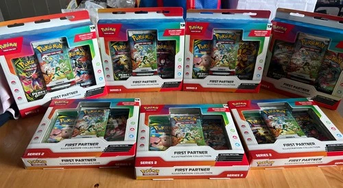 X7 Pokemon First Partner Illustration Collection Series 2 New & Sealed
