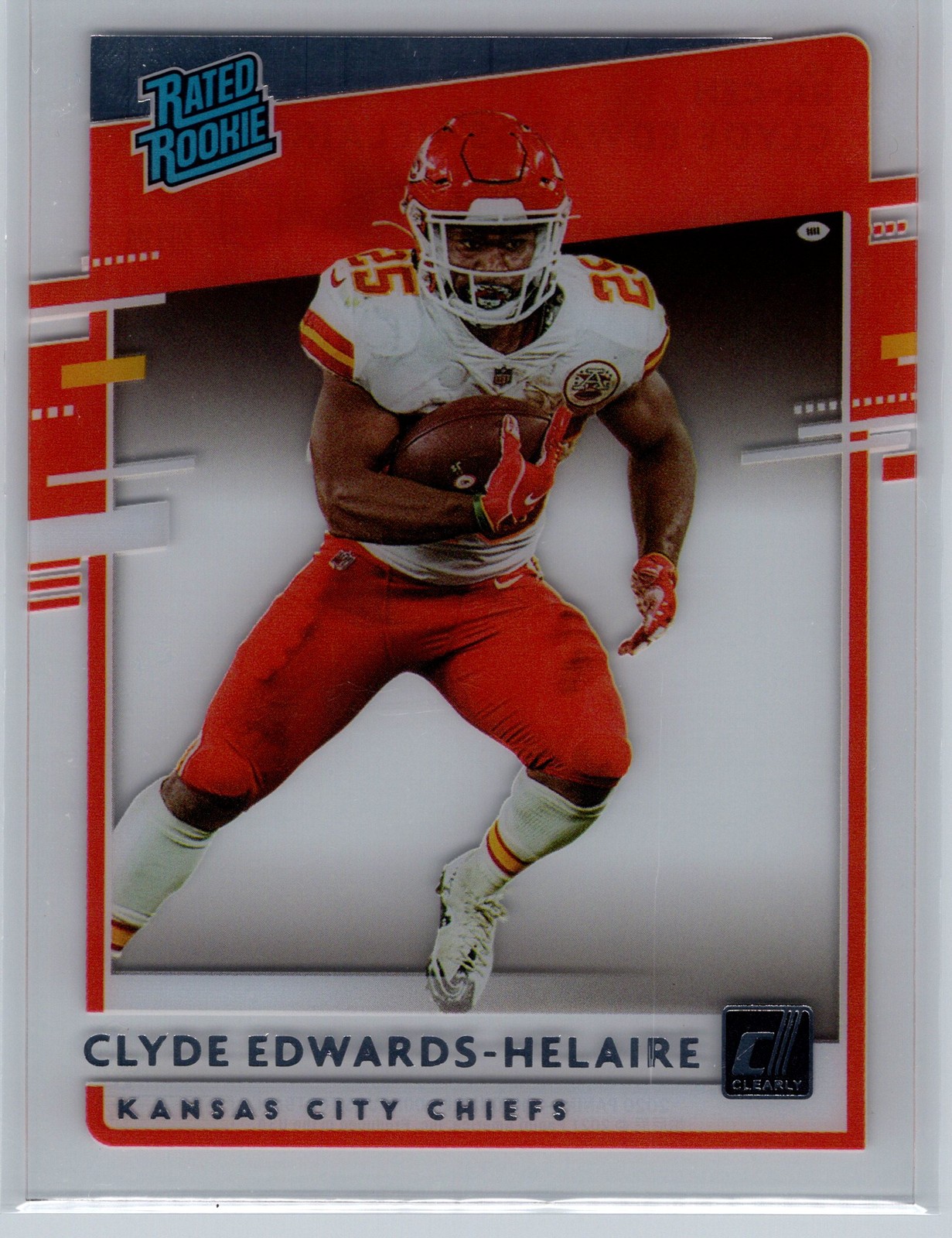 Clyde Edwards-Helaire Panini Chronicles Clearly Donruss Rated Rookies #RRCEH Base