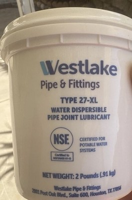 Westlake Pipe & Fittings Type 27-XL Water Dispersible Pipe Joint Lubricant 2 lbs