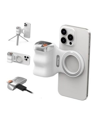 Fun Shot Magnetic Phone Camera Shutter Grip for iPhone & White
