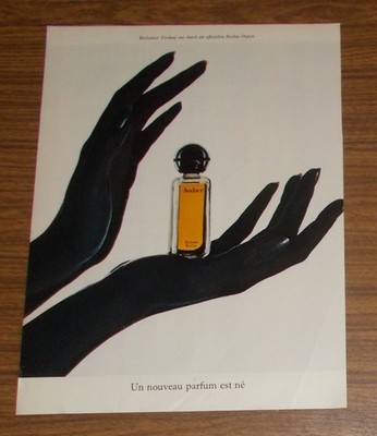 Seltene Werbung vintage ROCHAS AUDACE Un nouveau parfum est ne 1972