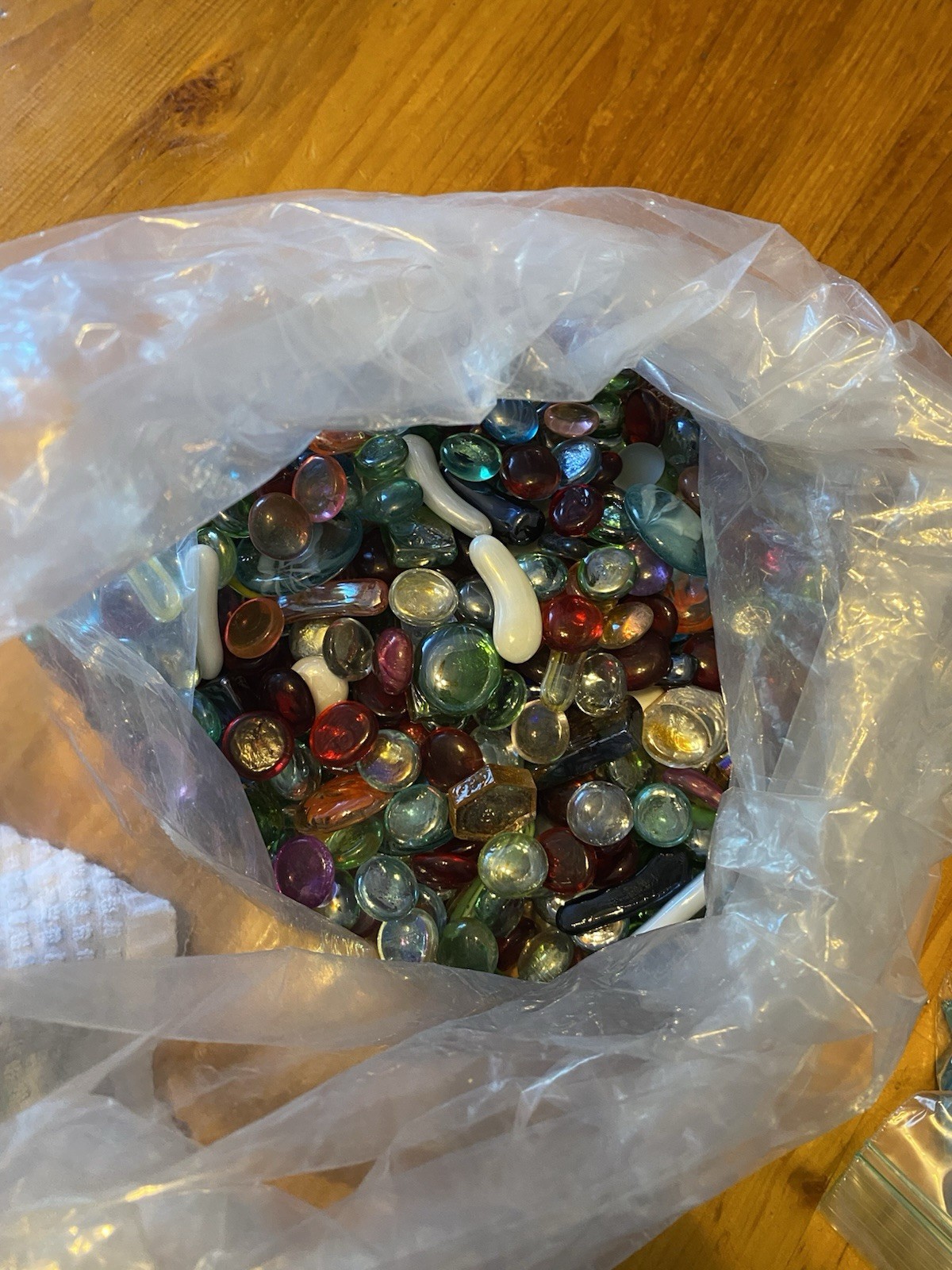 Large Lot Glass Stones Smooth Aquarium Vase Decor Pebbles Size - 600 Pieces