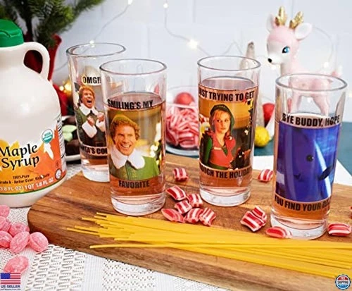 Silver Buffalo Elf Quotes Tumbler Glasses