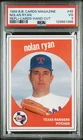 1989 BB CARDS MAGAZINE REPLI-CARDS HAND-CUT #45 NOLAN RYAN PSA 3