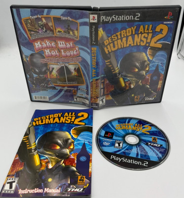 Destroy All Humans! 2 Game Sony Ps2 Playstation 2 Case Manual