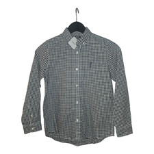 Next Boys Shirt Age 9 Beige Long Sleeve Smart Casual Cotton NEW