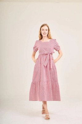 Mome Versa Cotton Dress Size XXL Red Stripe New Nursing Breastfeeding  Zippers | eBay