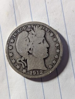1912 Barber Half Dollar In Circulated Condition