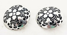 Jeremiah Watt Parisian Pair Conchos Stainless Steel Loop Back Horse Tack Sizes