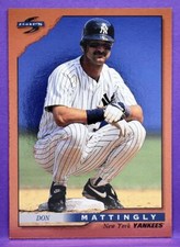 Don Mattingly Yankees 1996 Score Baseball Dugout Collection Parallels #8 & 102