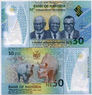 Namibia 30 Dollars Commemorative 2020 P 18 Polymer UNC NR