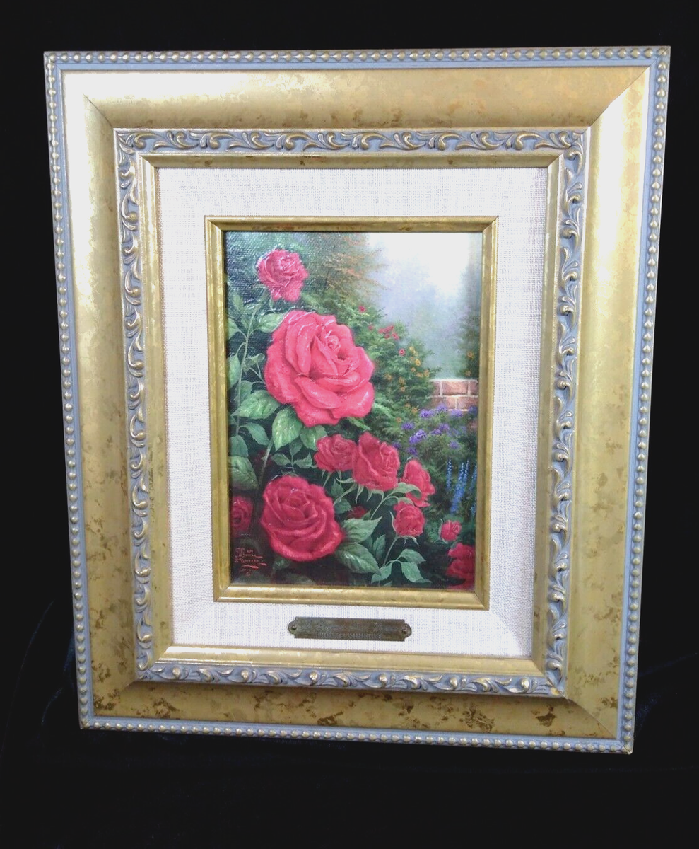 THOMAS KINKADE A Perfect Red Rose, 10x12, COA. DS07 | eBay