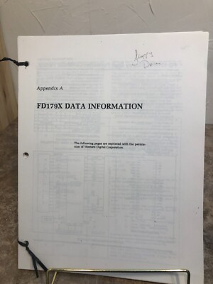 WESTERN DIGITAL FLOPPY DRIVE FD179X TECHNICIAN APPENDIX'S - READ