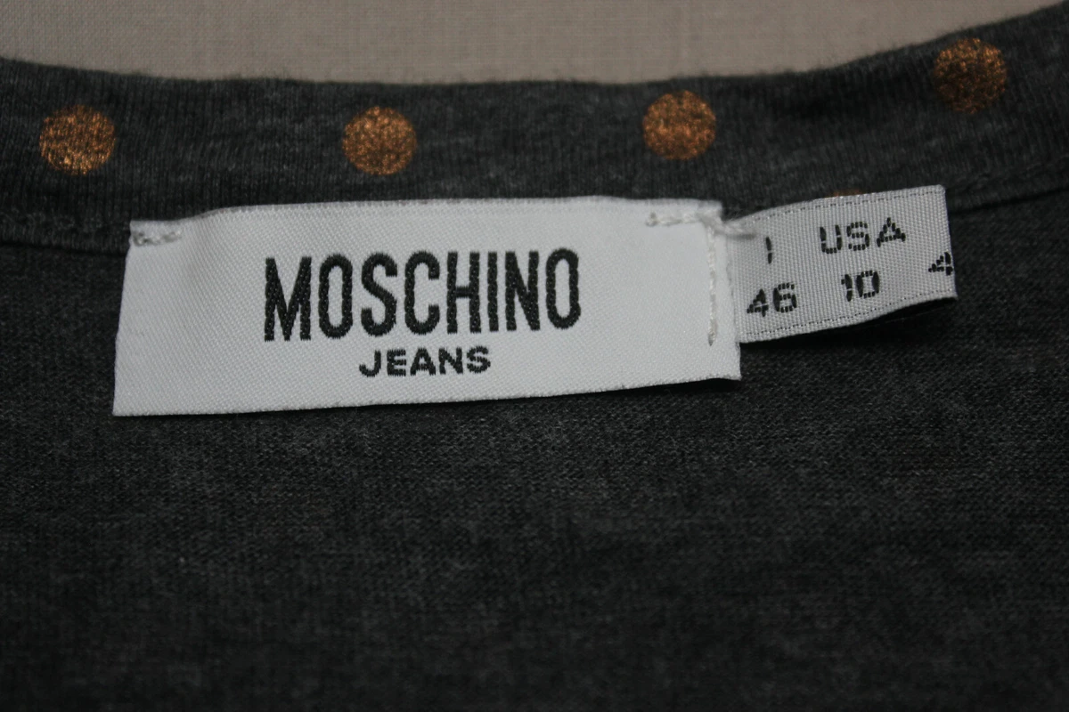 Moschino Jeans Donna Bolero style Womans Top in Grey and gold