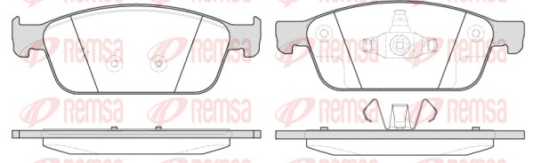 Remsa BremsbeläGe Bremsbelegsatz Vorne FüR Ford Kuga II Focus III Turnier-image