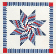 Susan Roberts Rolling Stars Quilt Handpainted Needlepoint Canvas 1652