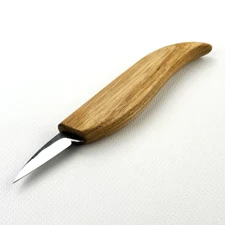 Wood Carving Detail Knife - Carbon Steel Blade, Ash Handle. Chip Carving Knife.