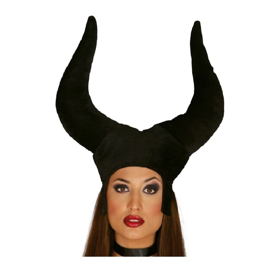 Maleficent Style Evil Queen Black Soft Hat With Horns - Image 1 of 1