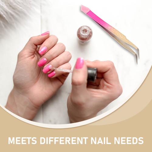 Professional Tool for Nail Artists Nail Art Tweezer Alloy Tweezer with Double - Picture 3 of 12