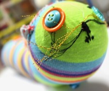 Original Art soft sculpture Curious Cat-erpillar by MsMeowtaKittyclaws 