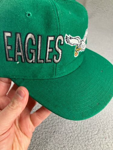 Vintage 90's Philadelphia Eagles Starter Snapback Hat Kelly Green Team NFL Wool - Bild 7 von 19