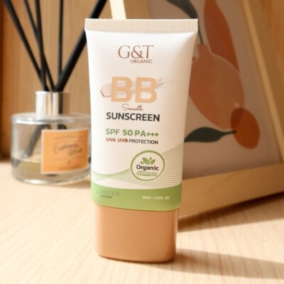 3x G&T ORGANIC BB Smooth Sunscreen cream foundation SPF 50PA+++