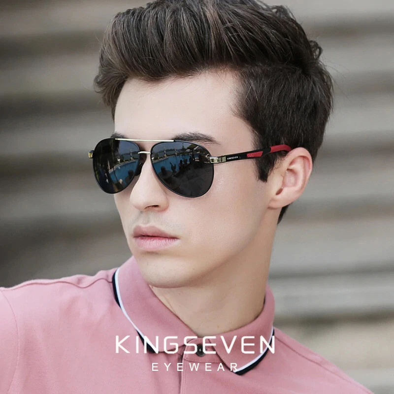 KINGSEVEN Vintage Aluminum Polarized Men Sunglasses Classic Brand Male Sun Glas