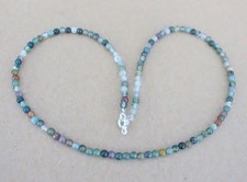 Indien Achat Edelstein   Kette oder Armband ,Silber  Verschluss,4 mm,  