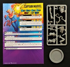 Marvel Crisis Protocol Core Set Captain Marvel with Rules Card and 35mm Base