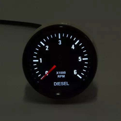 12V 52mm 0-6000 RPM LED Tachometer Gauge Diesel Motor Motor Drehzahlmesser Meter - Bild 10 von 12