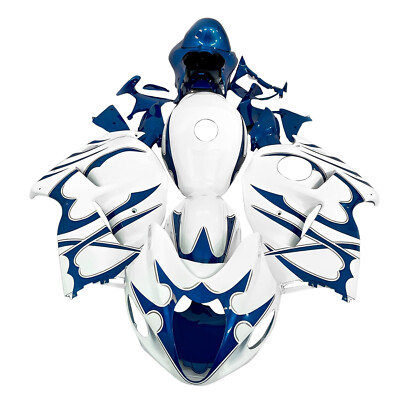 Injection White Blue Fairing Kit for Suzuki GSXR1300 Hayabusa 1997-2007 Bodywork
