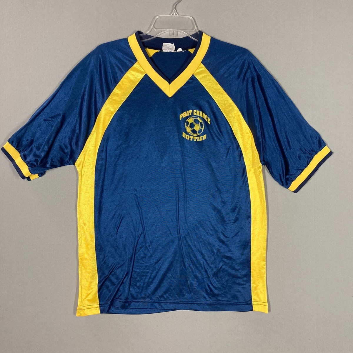 Vintage 90s High 5 Sports Soccer Jersey Mens M Blue Phat Chance