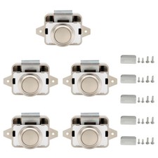 5 Pcs Rv Push Button Cabinet Door Lock Marine Drawer Latches Boat Cupboard La