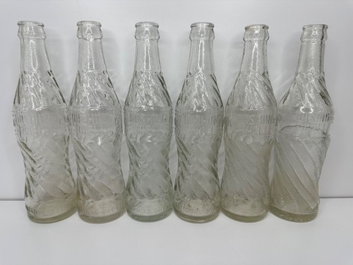 National Dry Ltd Wishing Well Drink Bottles 4 10 oz & 2 11 oz Embossed Glass