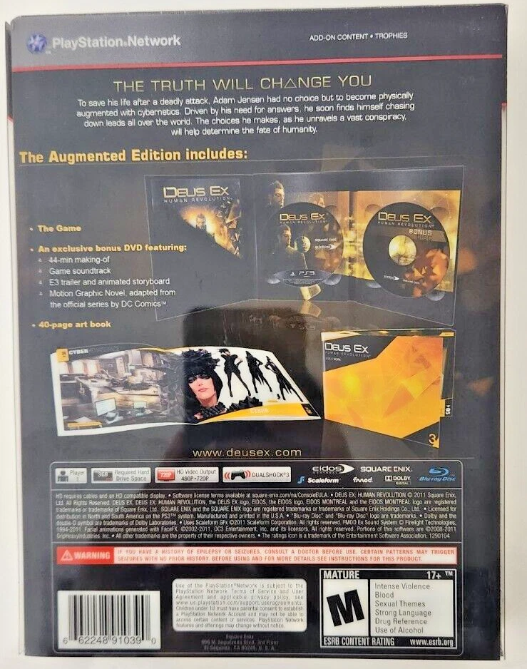 Deus Ex: Human Revolution Augmented Edition PS3 Brand New Game (2011 Action RPG) - Image 4 of 4