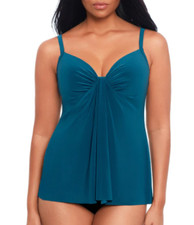 NEW MIRACLESUIT ROCK SOLID MARINA TANKINI TOP BOTTOMS SWIMSUIT 2 PC SET SZ 8